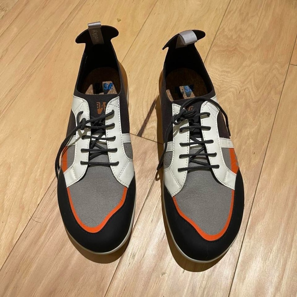 Wolky Women's Leather Sneakers - Gray, Black, Orange, White - Picture 5 of 8